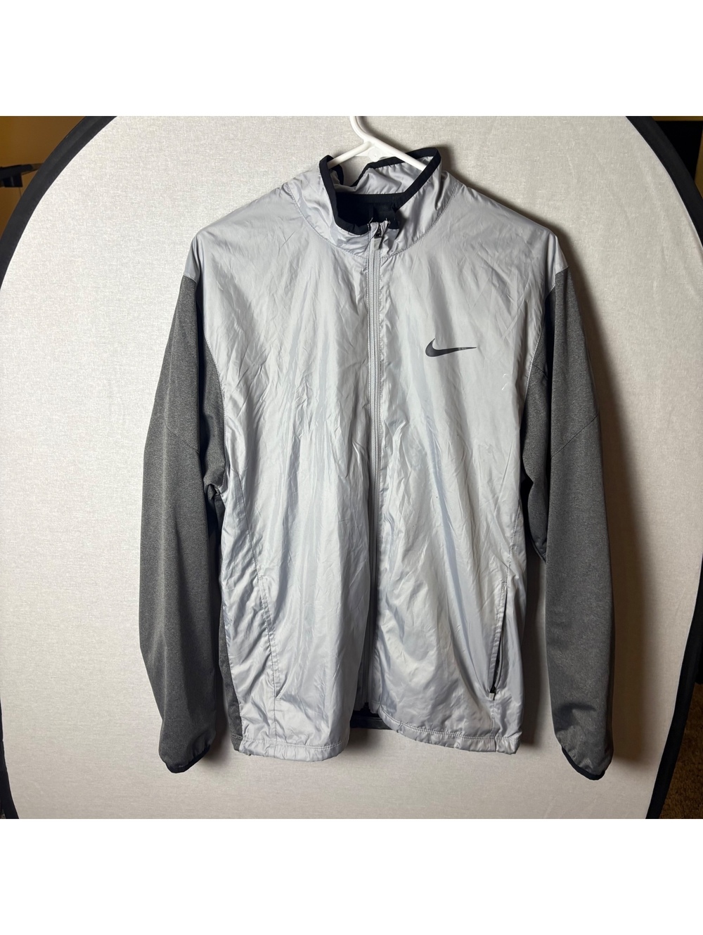 Nike Golf Lightweight Full-Zip Jacket Grey Size M